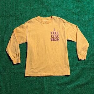 ilthy "I Feel Like Bron" Yellow Long Sleeve Tee Size Medium